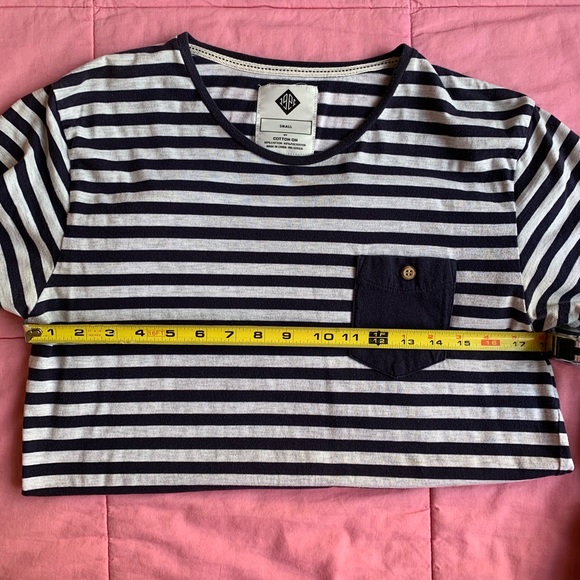 HP ☀️Men's Cotton On Black & White Striped T-Shirt - Picture 5 of 5